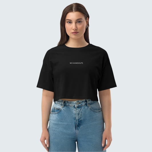 No Handouts Loose Crop Top