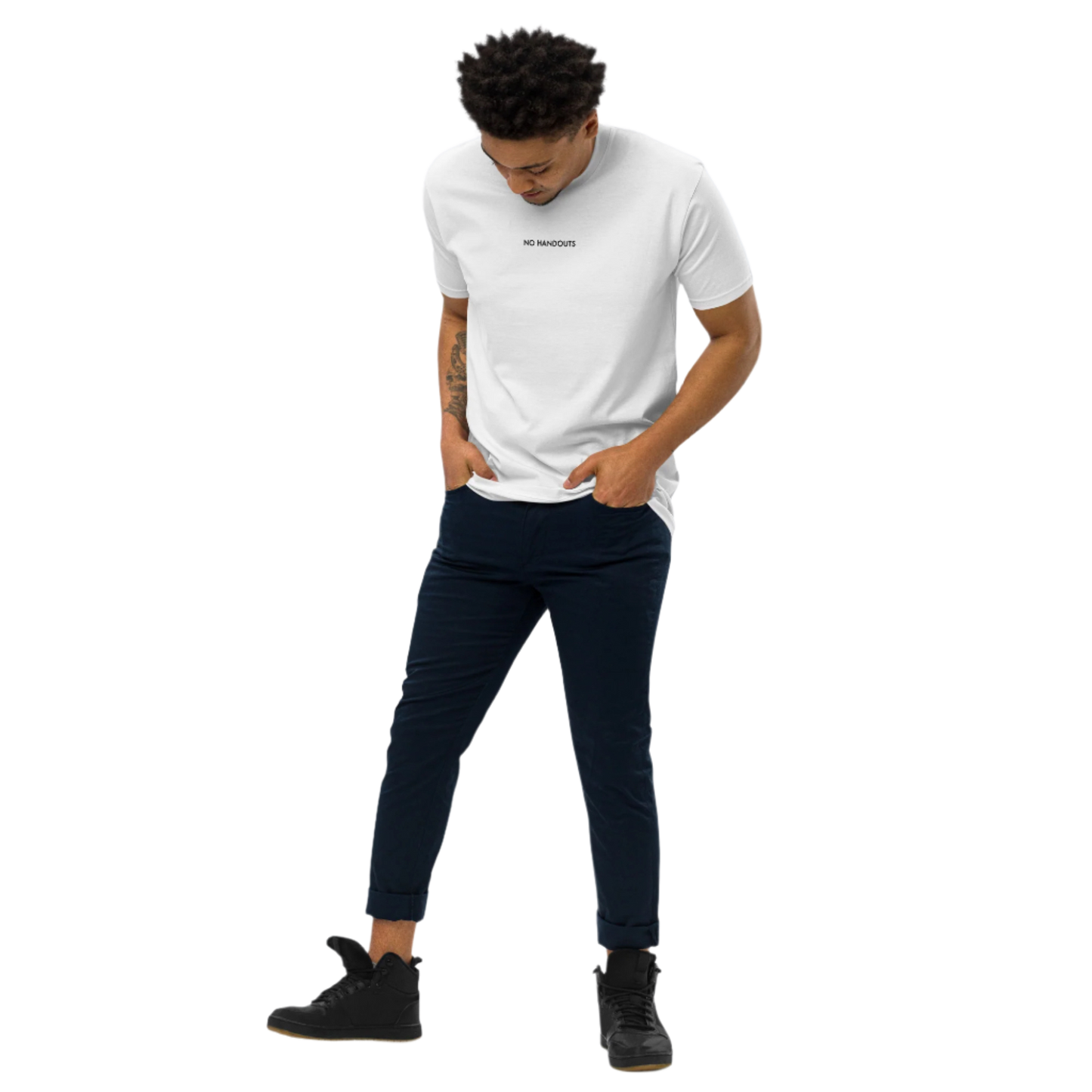 No Handouts Premium Men's Tee