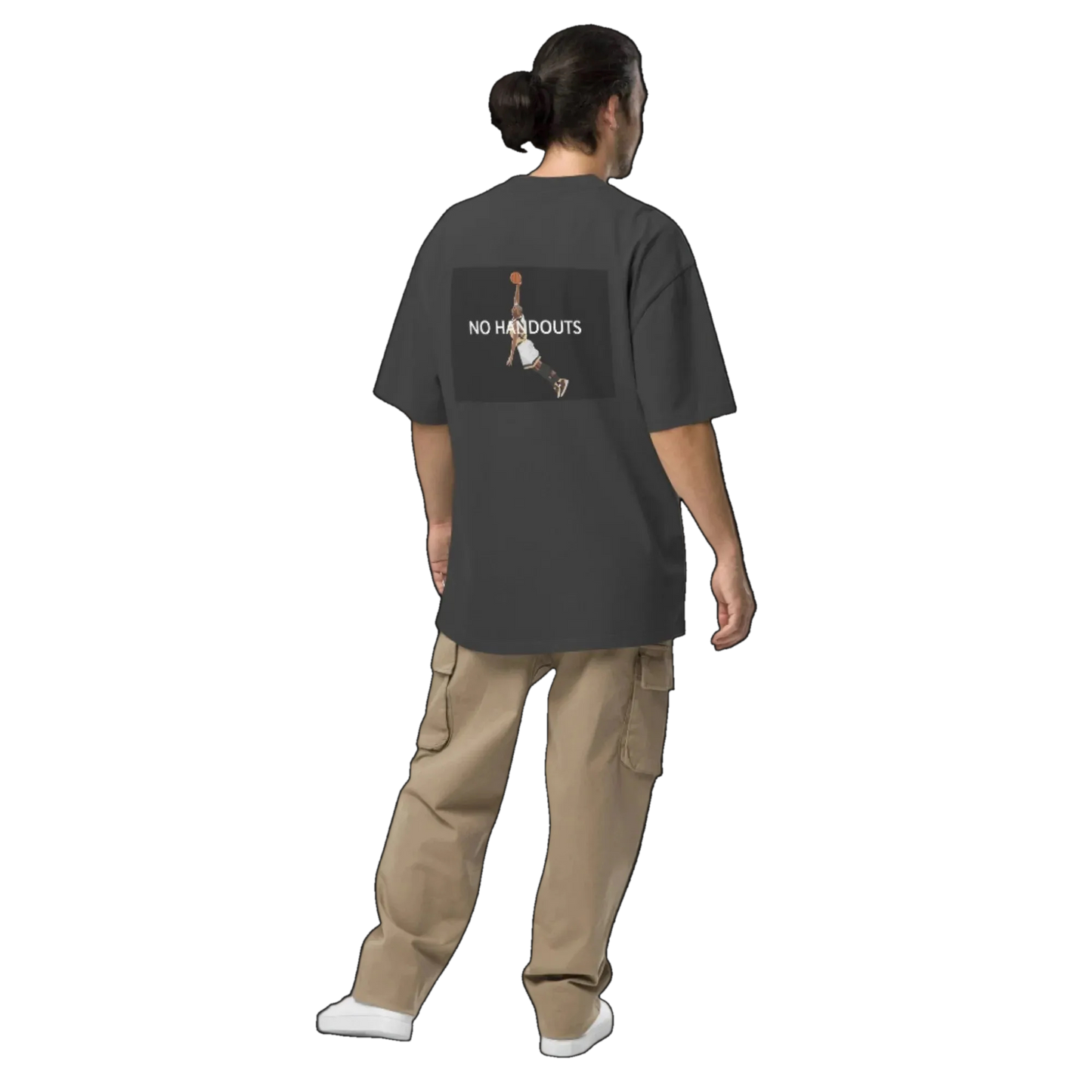 No Handouts Oversized Men's Faded T-Shirt