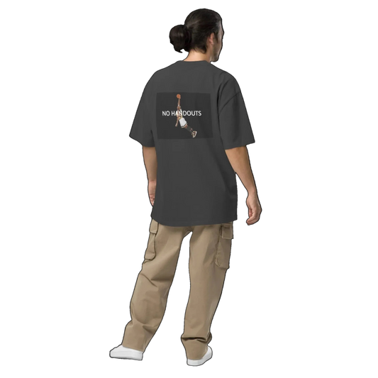 No Handouts Oversized Men's Faded T-Shirt