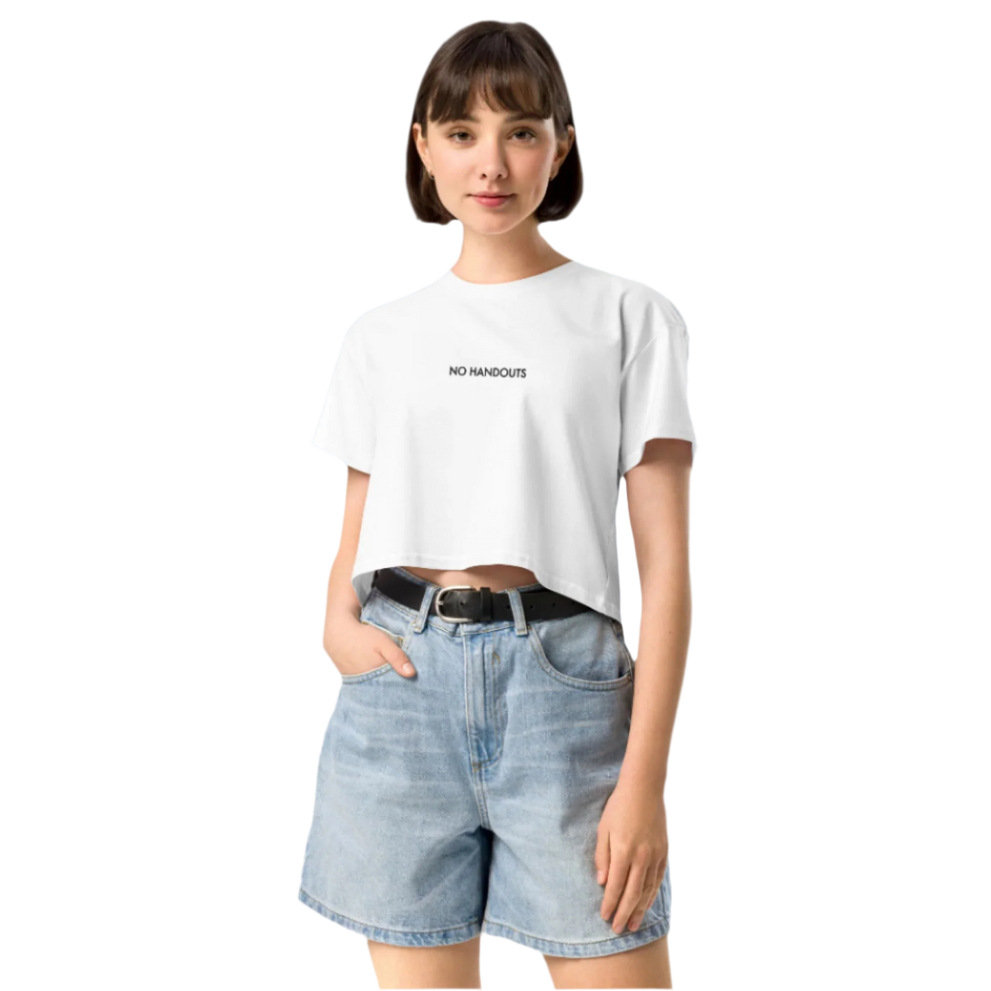 No Handouts Crop Top