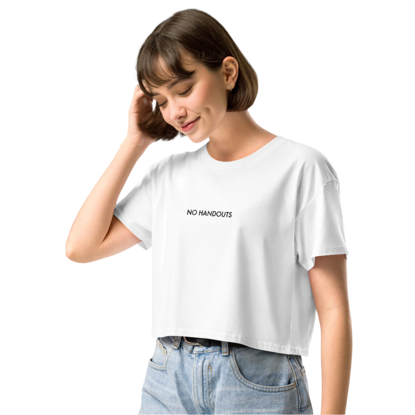 No Handouts Crop Top